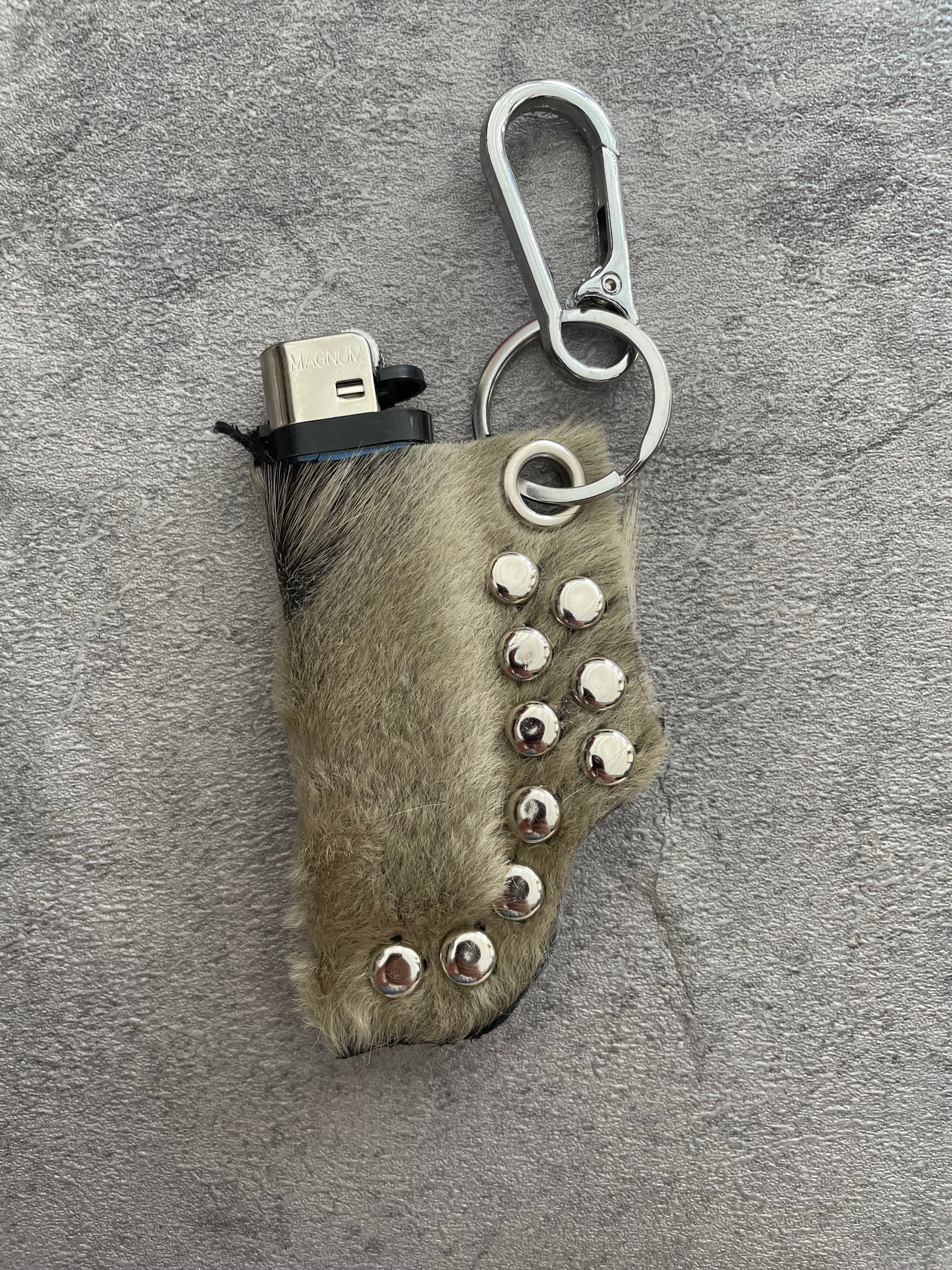 Leather lighter case keychain + Lighter