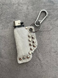 Leather lighter case keychain + lighter