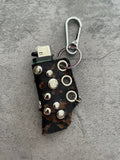 Leather lighter case keychain + lighter