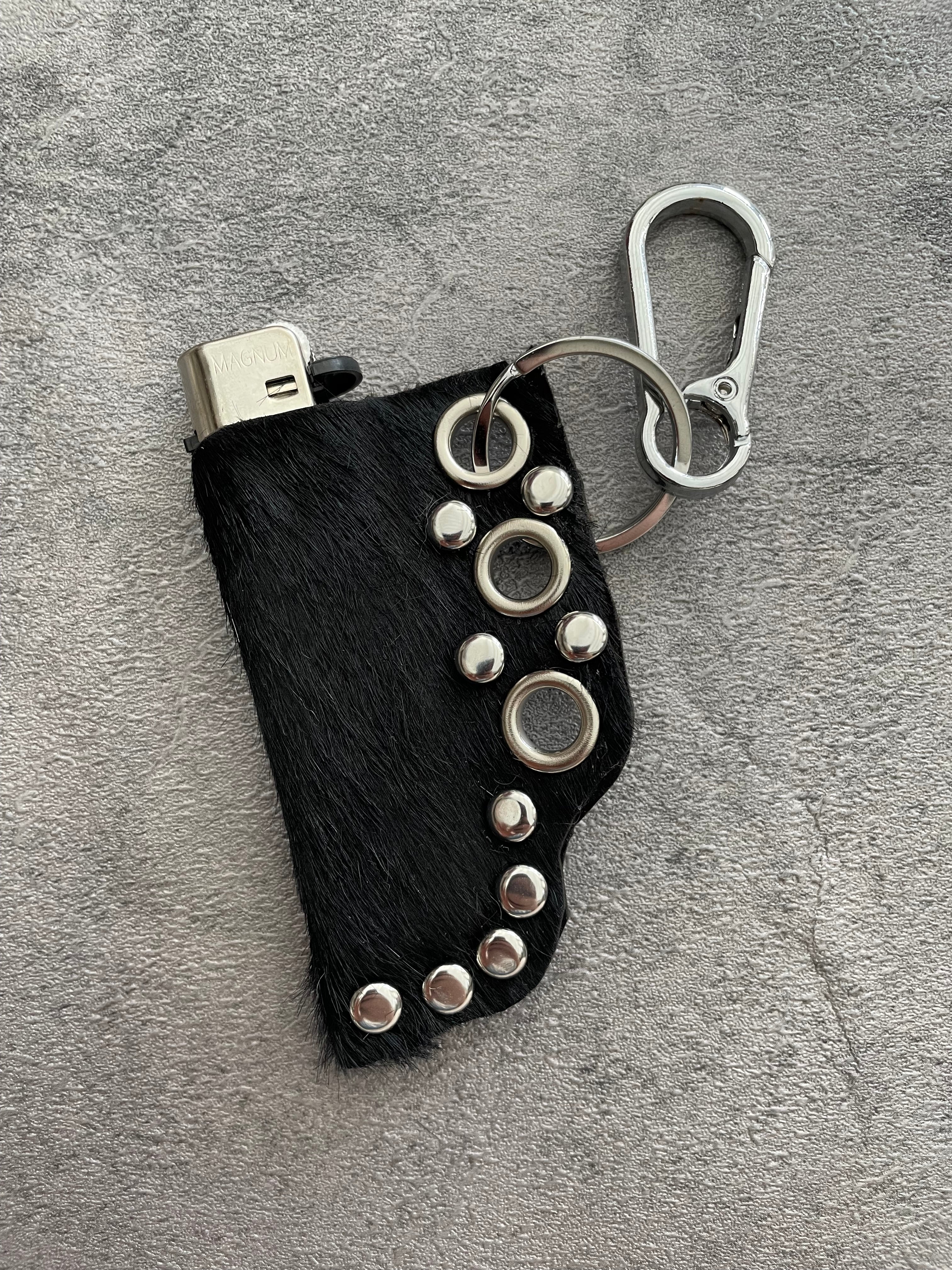 Leather lighter case keychain + Lighter