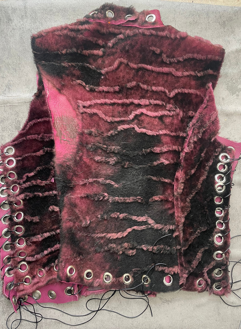 One of of lace up pink top - M