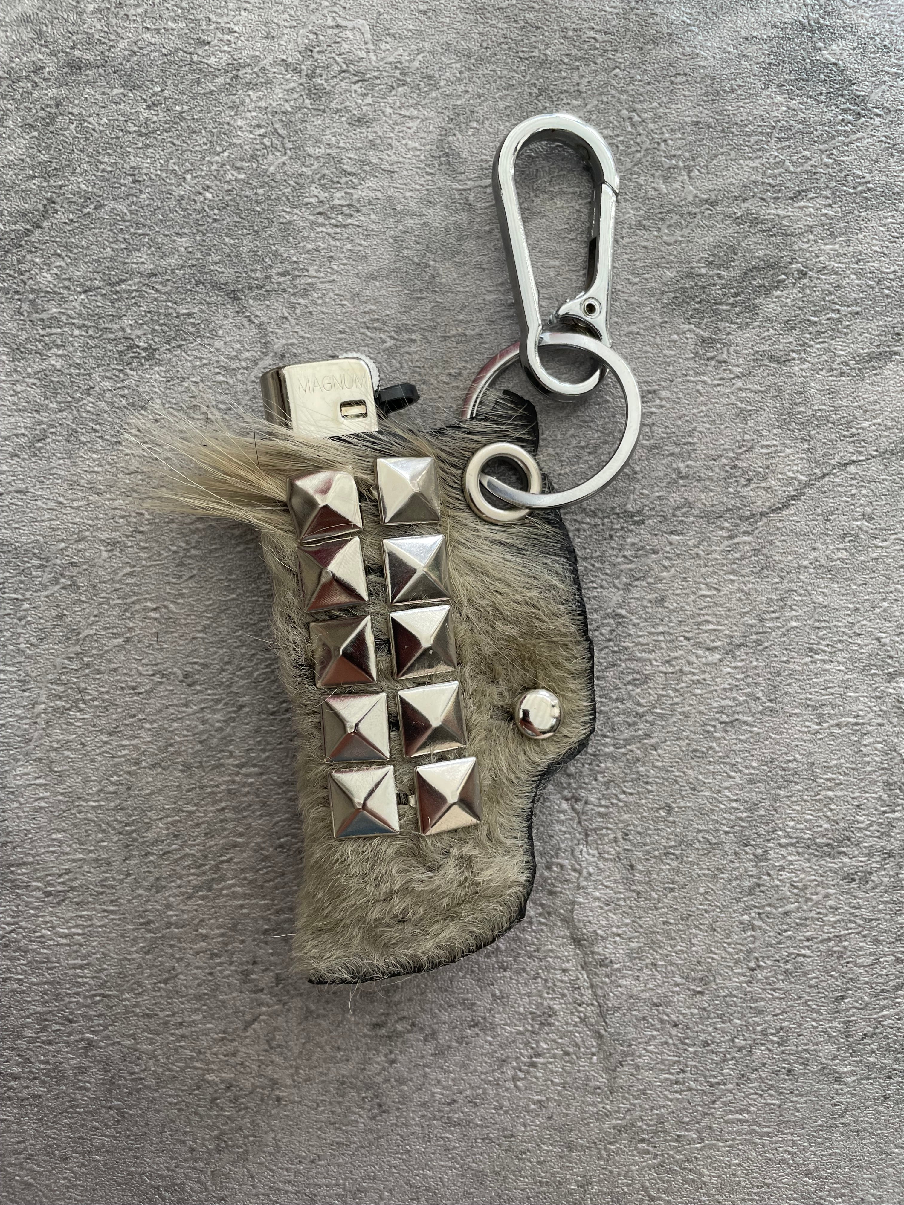 Leather lighter case keychain + Lighter